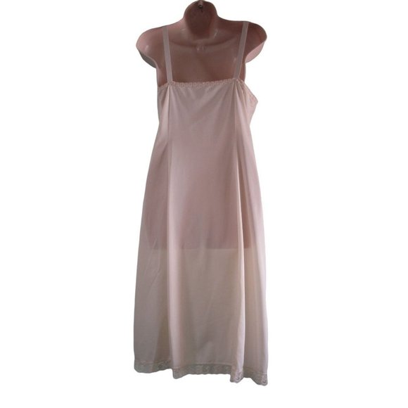 Vintage Wonder Maid Non Cling Full Slip Ivory Lined Lace Trim Sz 36  USA Made - Picture 6 of 12